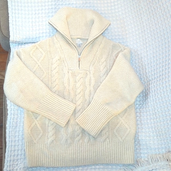 A new day ivory knit fisherman sweater extra small, Jan '23 purchase - Picture 1 of 6